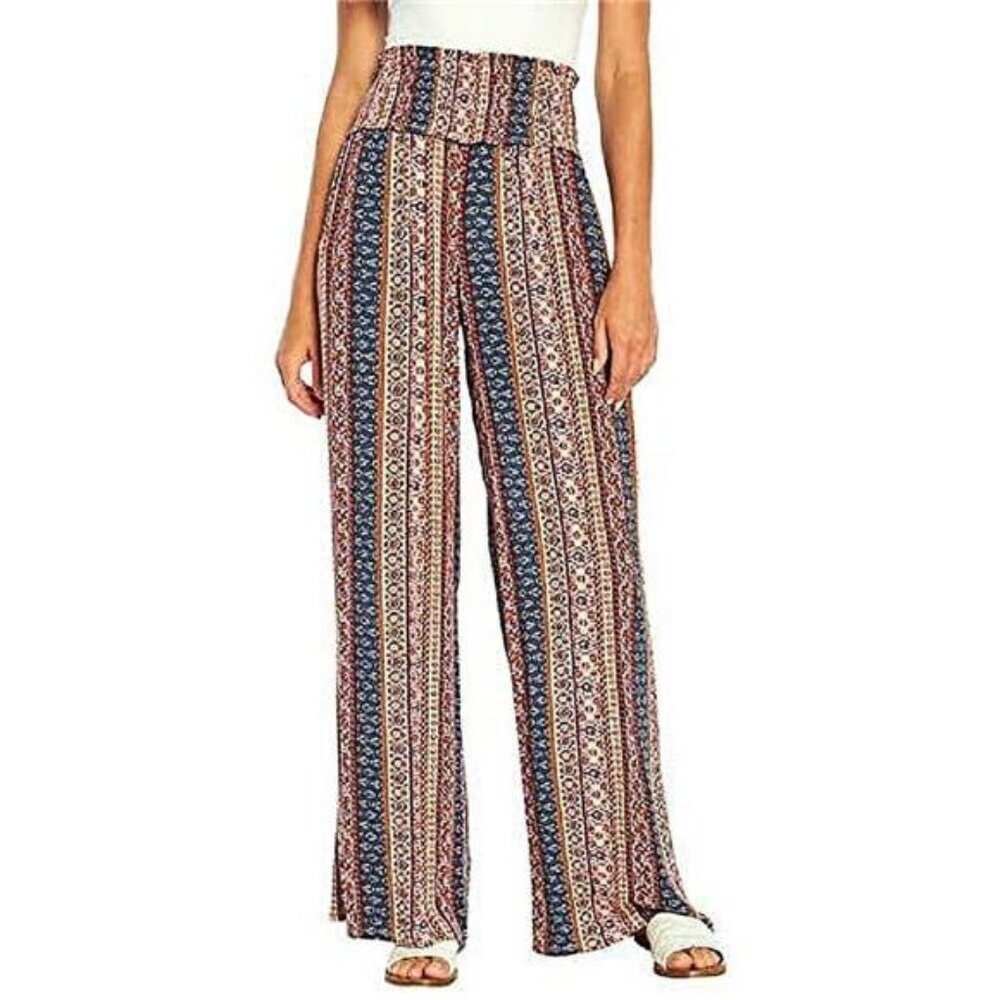 Three Dots Womens Printed Pants (Ornamental Stripe, Small)